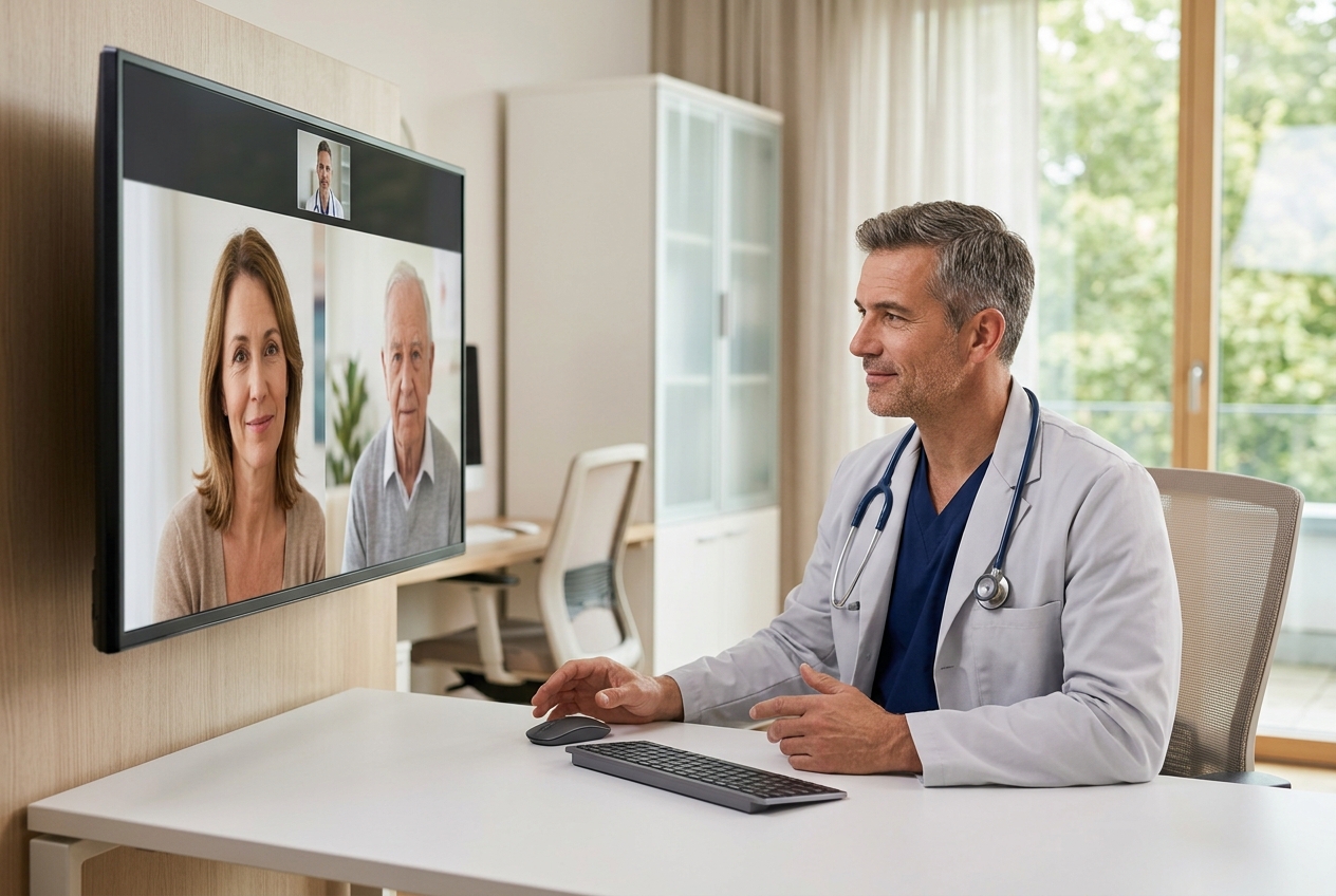 Neurólogo atendiendo consulta online de neurología en Chile por telemedicina