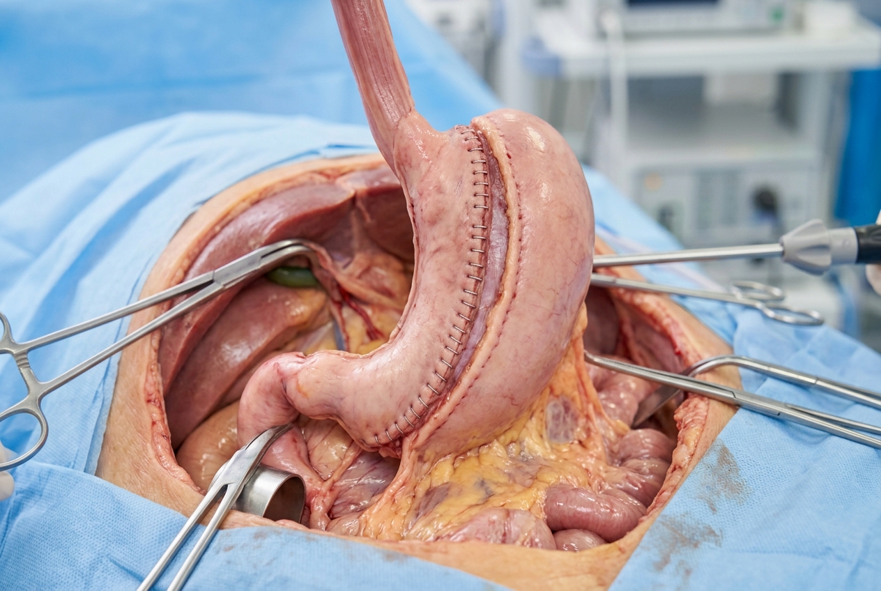 Cirugía bariátrica laparoscópica manga gástrica resultados pérdida de peso