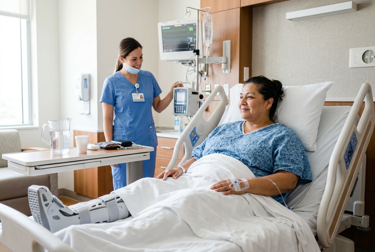 Paciente en recuperación tras cirugía bariátrica en clínica de Viña del Mar