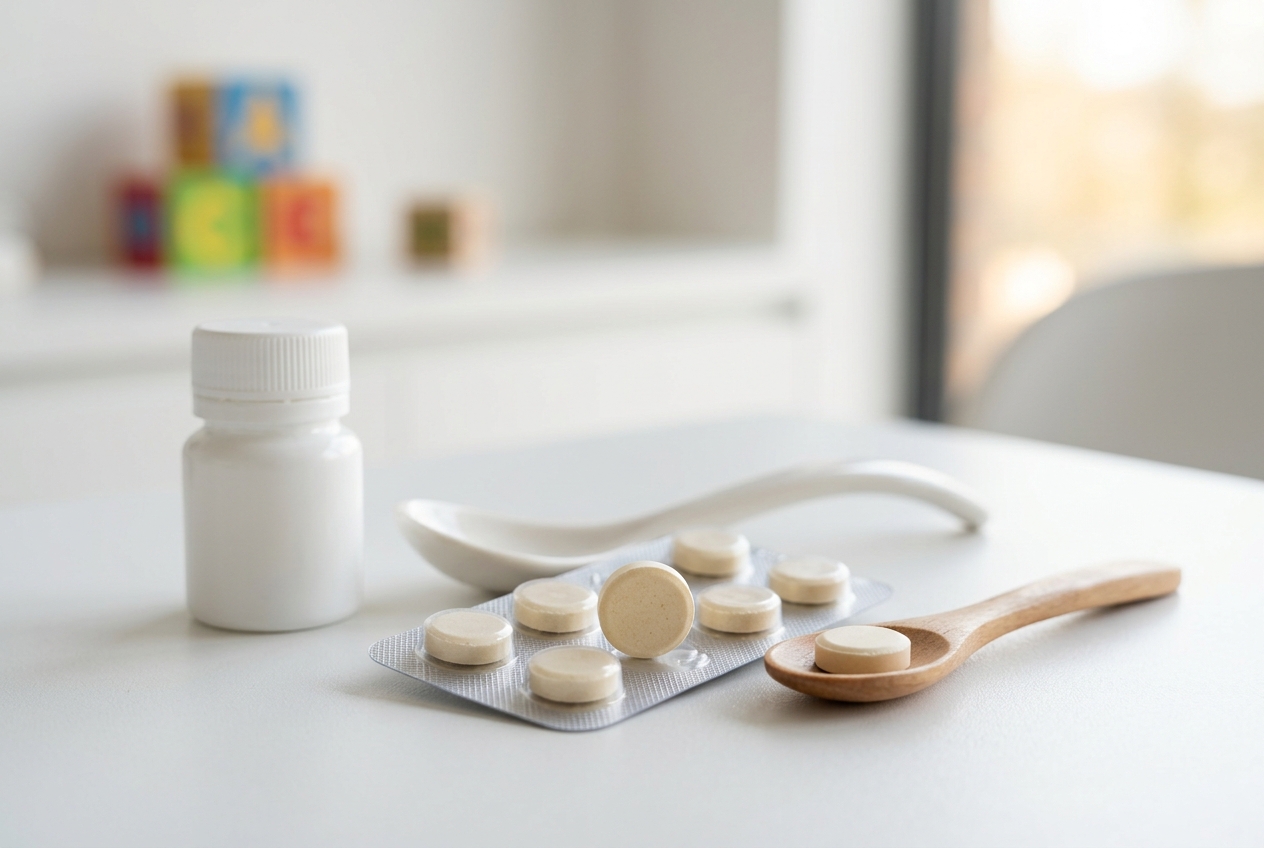 Antiparasitario oral mebendazol para el tratamiento de oxiuros en niños