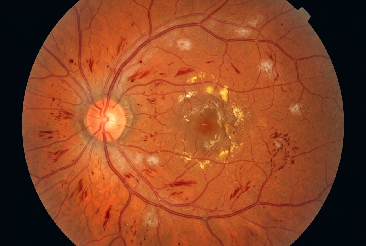 Examen de fondo de ojo para detectar retinopatía diabética en adulto mayor GES
